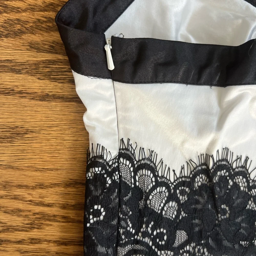 GUESS Black and White Halter Dress - Picture 6 of 7